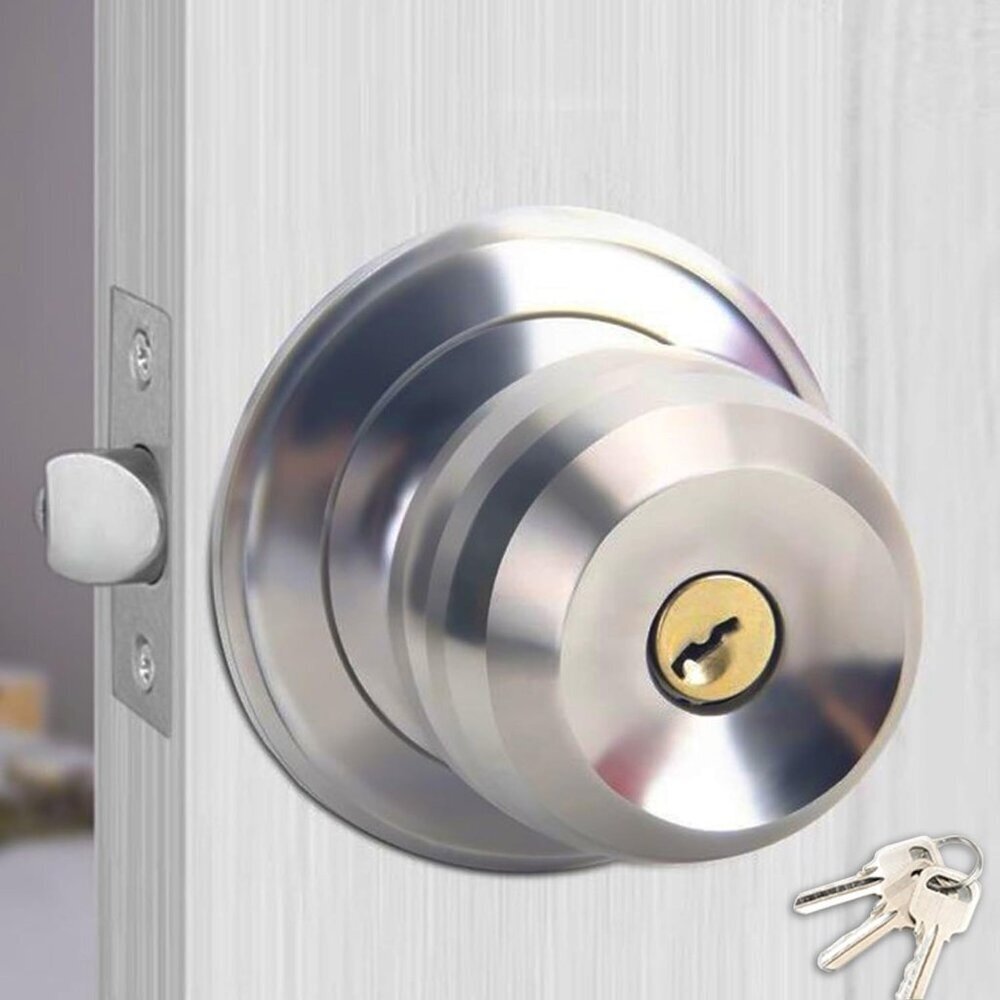 Door Knob with Lock and Key, Keyed Entry Door Knob, Exterior and Interior Door